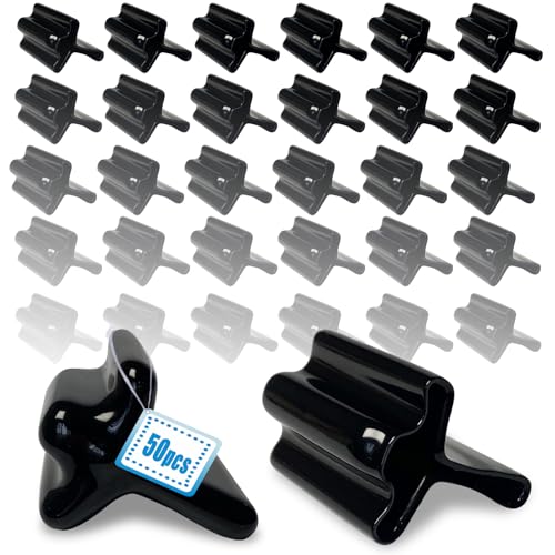 50 Pcs T Post Caps Safe T-Post Cap Vinyl Safety Topper for Fence Stakes Black