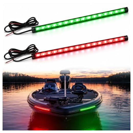 Botepon Navigation Lights For Boats Led, Boat Red and Green Bow Lights, Boat Night Fishing Lights, Deck Lights, IP67 Waterproof for Pontoon Boat Bas Boat Dinghy Kayak Jon Boat Yacht