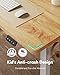 FEZIBO Electric Standing Desk, Height Adjustable Stand up Desk, 60 x 24 Inches Sit Stand Home Office Desk, Computer Desk, Light Rustic Brown