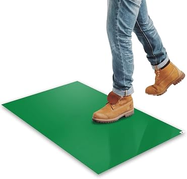 SATECH Tacky Mat,Sticky Mat for Hospital Laboratory Construction Pet 24"x36" Green4 Mats of 30 Sheets