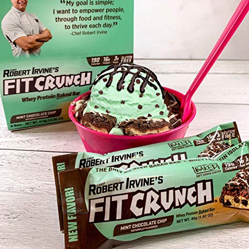 FITCRUNCH Snack Size Protein Bars, 6-Layer Baked Bar, 3g of Sugar, Gluten Free & Soft Cake Core (9 Bars, Mint Chocolate Chip) - Thumbnail 7