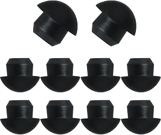 MEETOOT 10pcs Floor Bottle Jack Plugs, 8.5mm Round Head Horizontal Jack Plugs Black Rubber Hydraulic Filler Bung for Oil Reservoir Hole