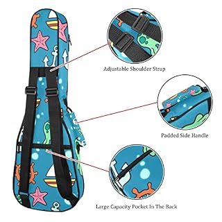 Housse pour ukulélé – Motif voile – Rembourrage épais en éponge de 10 mm – 53,3 cm – Avec sangles réglables pour concert… - Les Beatles, Paul McCartney, John Lennon, RIngo Starr, George Harrison Housse pour ukulélé - Motif voile - Rembourrage épais en éponge de 10 mm - 53,3 cm - Avec sangles réglables pour concert… – Image 3