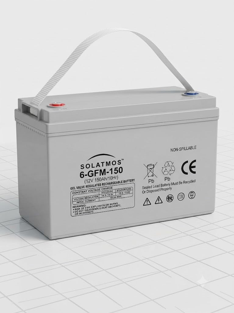 BATTERIA 150AH 12V GEL VRLA PER KIT FOTOVOLTAICO UPS ENERGIA SOLARE CAMPER BAITA