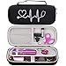 BOVKE Travel Case for 3M Littmann Classic III, Lightweight II S.E, Cardiology IV Diagnostic, MDF Acoustica Deluxe Stethascopes - Extra Room for Taylor Percussion Reflex Hammer and Penlight (Black)