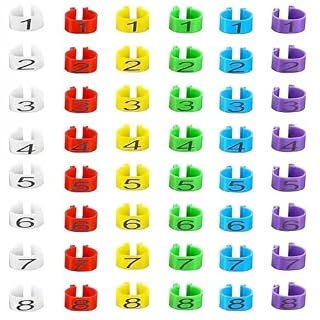 Jeyorzy bagues poule 16 mm, 48 clips numérotés