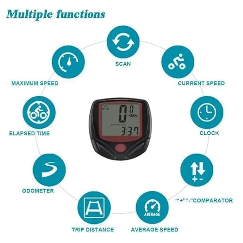 Bicycle Speedometer Wired LCD Display Waterproof Speed Distance Meter Magnetic Sensor for Mountain Road Bike