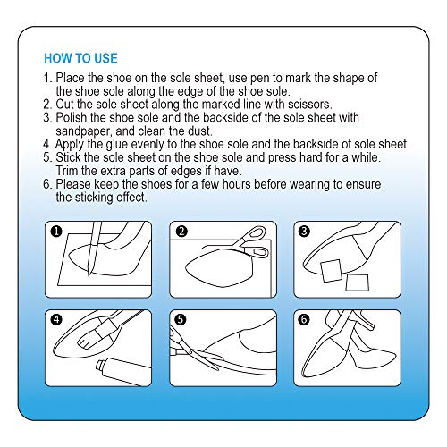 Reparador de suela para calzado 2 pares miniatura 7