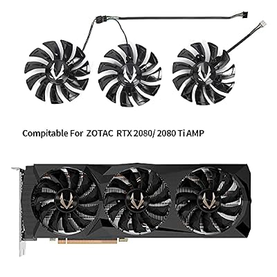RTX2080 GPU Fan Replacement for Zotac RTX 2080 Ti AMP Graphics Card Cooling Fan (Fan-A(1pc))