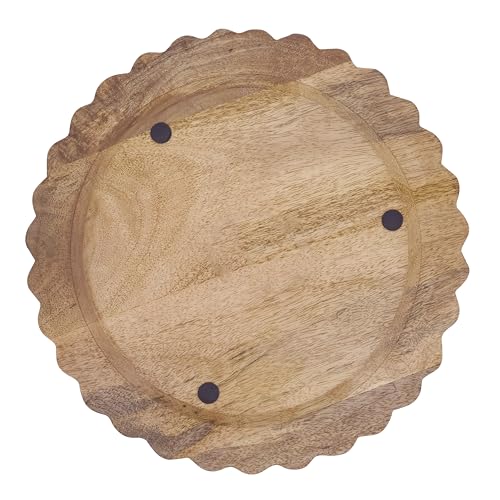 Platos Decorativos de Madera Mango SARO Lifestyle Set 4 miniatura 2