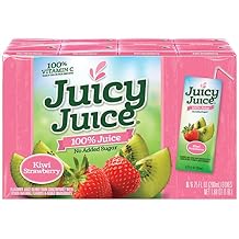 Juicy Juice Slim 8 Pack, Kiwi Strawberry, 6.75 Ounce Boxes Pack of 4