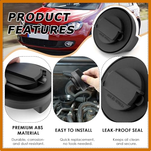 LPZMPZ Öleinfülldeckel mit Dichtung 026103485A kompatibel mit VW Polo 9N 6N 6R Golf 1 2 3 4 5 6 Passat T4 T5 Caddy Bora Audi A1 A2 A3 A4 A6 A8 TT Seat Ibiza Leon Octavia Superb Öldeckel