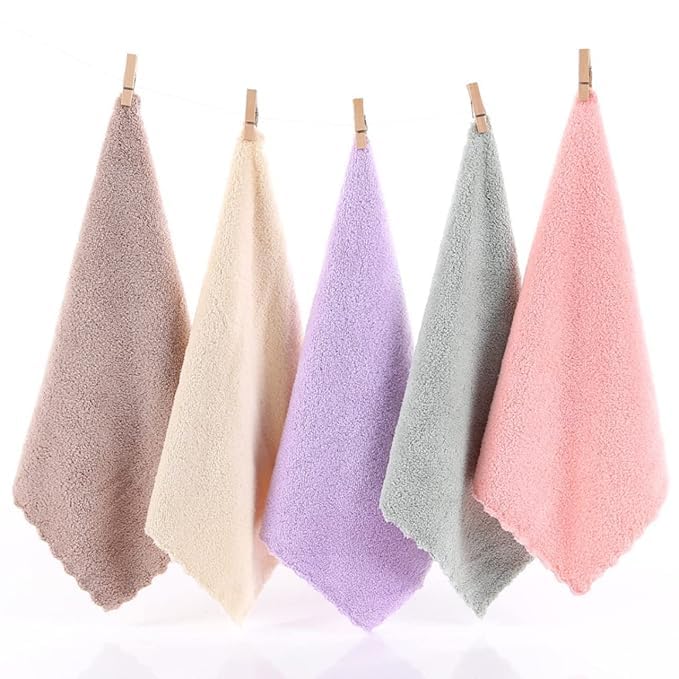 FAIRY FIRST Women Girls Handkerchiefs Ultra Absorbent and Super Soft Microfiber Face Towels Pastel Colors-image-44