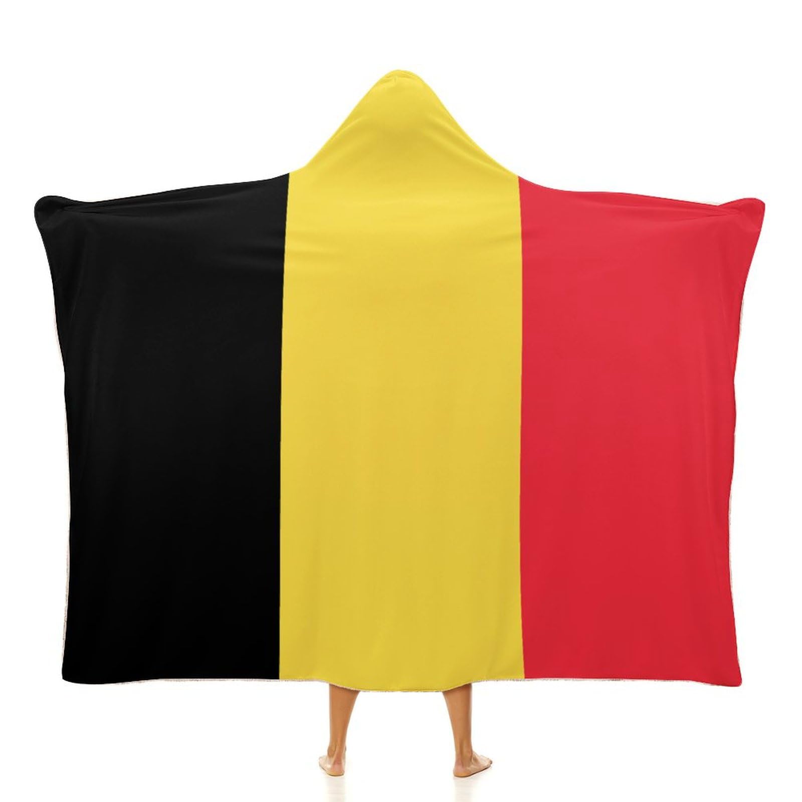 Couverture à capuche Belgique douce pour soirées cocooning en famille et match