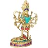 Kartique Big Brass Maa Kali Statue with Color Gemstone | Adi Shakti Ma Goddess Murti Idol| Aadya Chamunda Kamakshi Height 11.5 Inches