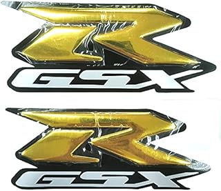 Gold 3D Logo Emblem Sticker Decal Polish Gloss Raise Up Compatible with Suzuki GSXR 600 750 1000 1300 Hayabusa