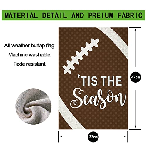 Chengxun Tis Season Of Football Game Garden Flag Football Sport Sign Flag 12.5*18 Inches Double Sided Outdoor Yard Decor Flag #TOP4