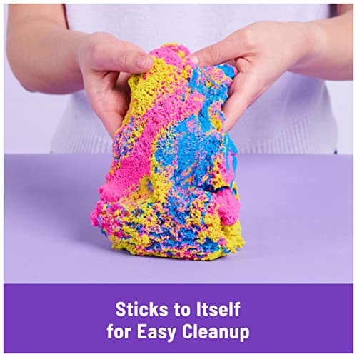 Kinetic Sand, Squish N’ Create Playset, With 13.5Oz Of Blue, Yellow, And Pink Play Sand, 5 Tools, Sensory Toys For Kids Ages 3 And Up #TOP4
