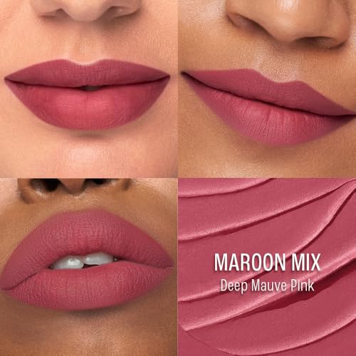 Image of Lakme 9to5 Lip Tattoo Matte Slim Stick, Maroon Mix, 2g, for Intense Color and Full Coverage, with Bakuchiol and Vitamin E, Smudgeproof and Waterproof, Long-Lasting Lipstick for Women