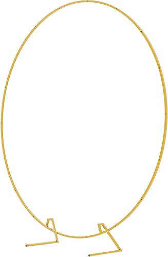 Miniatura 2 de Putros Soporte de telón de fondo redondo dorado de 7.2 pies, marco de arco de globos, arco de boda para ceremonia, fiesta de cumpleaños,