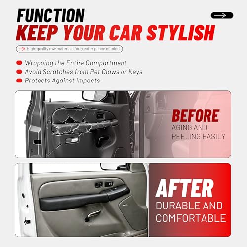 ALMULOO Left Door Armrest Compatible with 1999-2002 GMC Sierra Yukon Chevy Chevrolet Silverado Suburban Tahoe & 2004-2006 Cadillac Escalade Plastic(ABS) Unfinished Graphite Front Driver Side by ALMULOO - Image 4