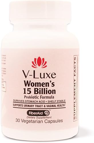 Miniatura 1 de V-Luxe 15 mil millones de probióticos CFU para vaginosis bacteriana, infecciones por levaduras y ITU respaldados por la ciencia, formulados para