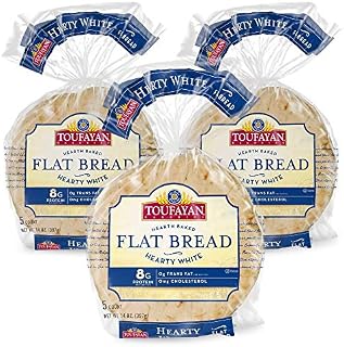 Toufayan Bakery, White Mediterranean Flat Bread for Gyros, Sandwiches, Paninis, Dip and Snacks