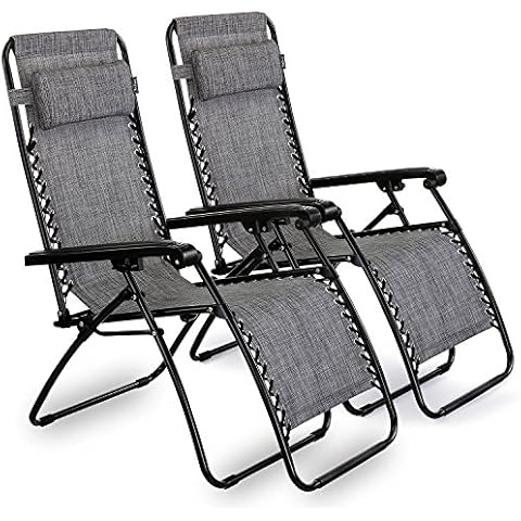 VonHaus Zero Gravity Reclining Chairs Set Cover