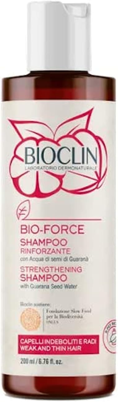 BioClin Bio Force - Shampoo Rinforzante per Capelli Indeboliti e Radi, 200ml
