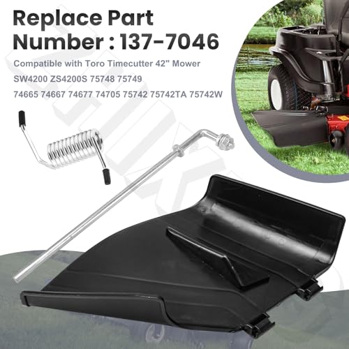 ZHIXING 137-7046 Deflector Chute w/Mounting Hardware Compatible with Toro Timecutter Exmark Quest E-Series 42\" Mower SW4200 ZS4200S 75742 74665 75748 75749 74667 74677 74705 74711 75742TA 75742W - Thumbnail 3