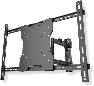 AU65 Worlds Thinnest Articulating Mount Solution for 13" to 65" Screens, Black, 1.09" 27.8mm Depth from wall, 20" 508mm Max Extension, 180 Pivot, 3 Roll Side to Side, 80Lb 36Kg Weight Capacity