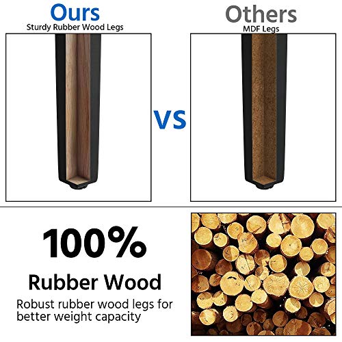 Yaheetech Dining Chairs Dining Room Chairs Living Room Chairs With Rubber Wood Legs And Non-Woven Fabric, Wedding, Hotel, Restaurants, Kitchen, Hall, Side Chairs With Nailhead Trim, Set Of 2, Khaki #TOP6