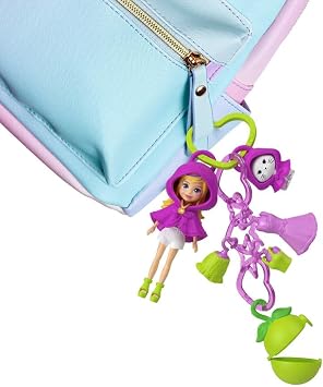 Polly Pocket Dolls & Pets Keychain Playset, Fruit Themed Fashion Accessories and Bag Charms