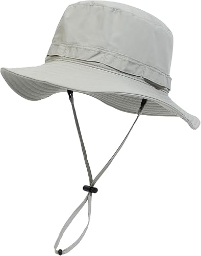 Vista 5 de GEGEEN DOMOG Sombreros impermeables de secado rápido, sombrero de lluvia para exteriores, playa, pesca, senderismo, sombrero de sol con cuerdas