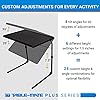 Table-Mate XL Deluxe Adjustable TV Table – 4 Angle Settings, Latte Finish