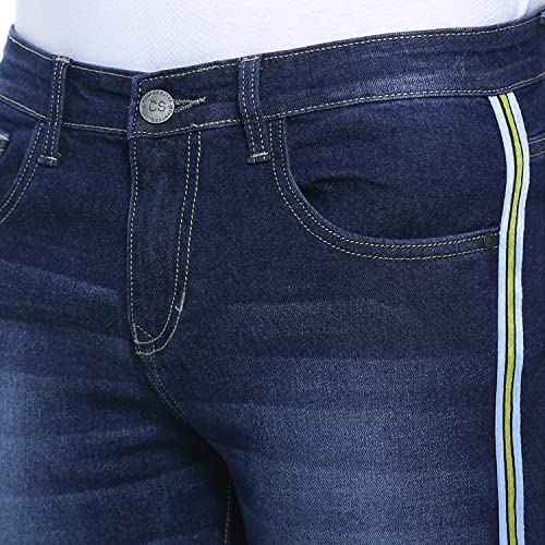 Image of CAHOOT Men's Denim Jeans for Regular Wear | Denim Fabric | Slim Fit | Jeans Crafted with Comfort Fit and High-Performance for Everyday Casual Wear