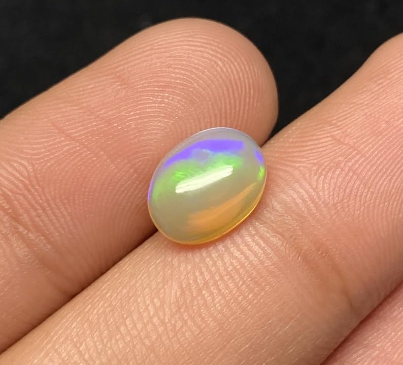Cabochon d'opale éthiopienne naturelle 10x8mm pour création de bijoux - 5