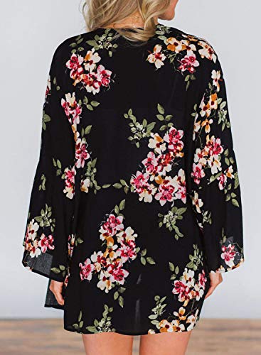 image for Balasami Women's Floral Cardigan Lightweight Kimono Casual Loose Open 