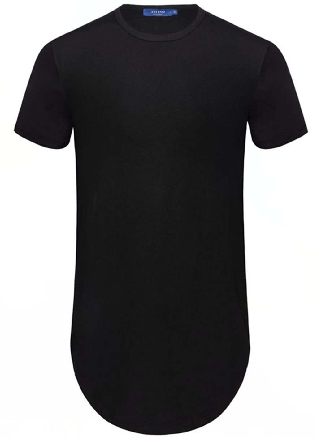 Aiyino Men's Hipster Hip Hop Ripped Round Hemline Pattern Print T Shirt