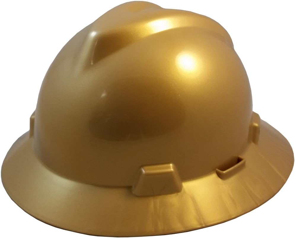 Texas America Safety Company MSA V One-Touch Suspension Full Brim Hard Hats with Hard Hat Tote Bag