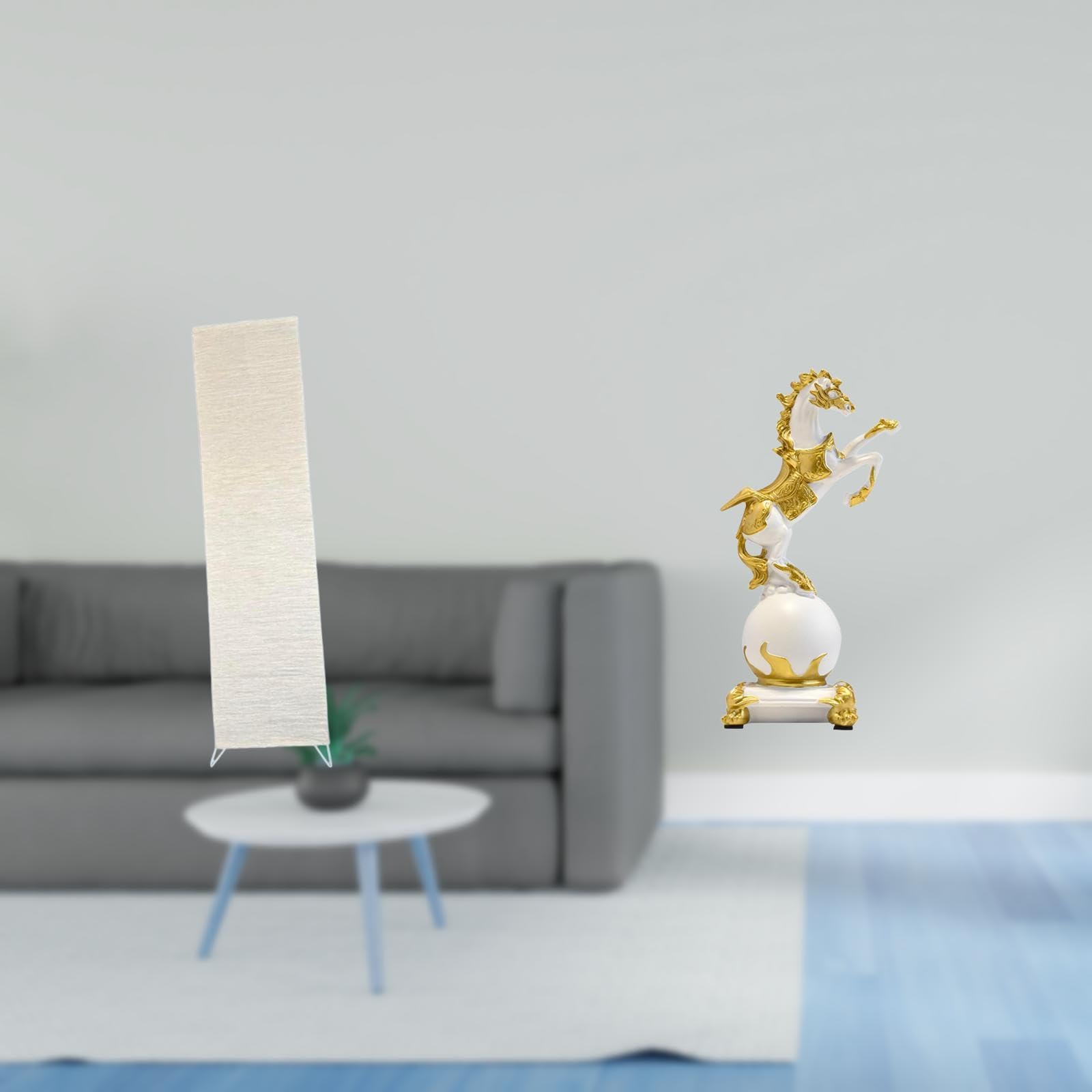 Living Room Paper Lamp Shade with Modern Horse Figurine Statue Collection Tabletop Ornament for Bedroom Centerpiece Decor-image-27