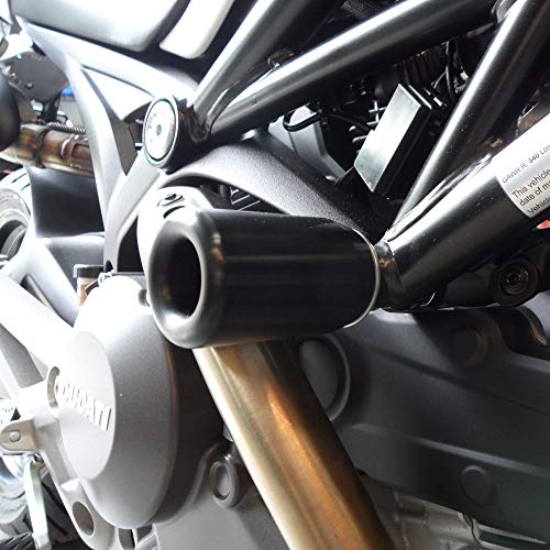 Shogun 2008-2014 Ducati Monster 696 2011-2014 Ducati Monster 796 2009-2013 Ducati Monster 1100 1100S 2013 Ducati Monster Diesel Black No Cut Frame Sliders - 750-8409 - MADE IN THE USA