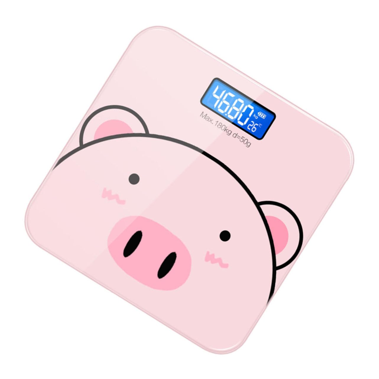 NOLITOY Cartoon Home Body Weight Scale with USB Charging Precision Electronic Weighing Scale for Family Use with High Sensitivity Sensor and Auto Start Design
