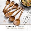 Wooden Spoons for Cooking – 6 Pcs Premium Teak Wooden Utensil Set with Hooks - Durable, Nonstick Safe, Easy to Clean & Heat Resistant with Ergonomic Handles #1