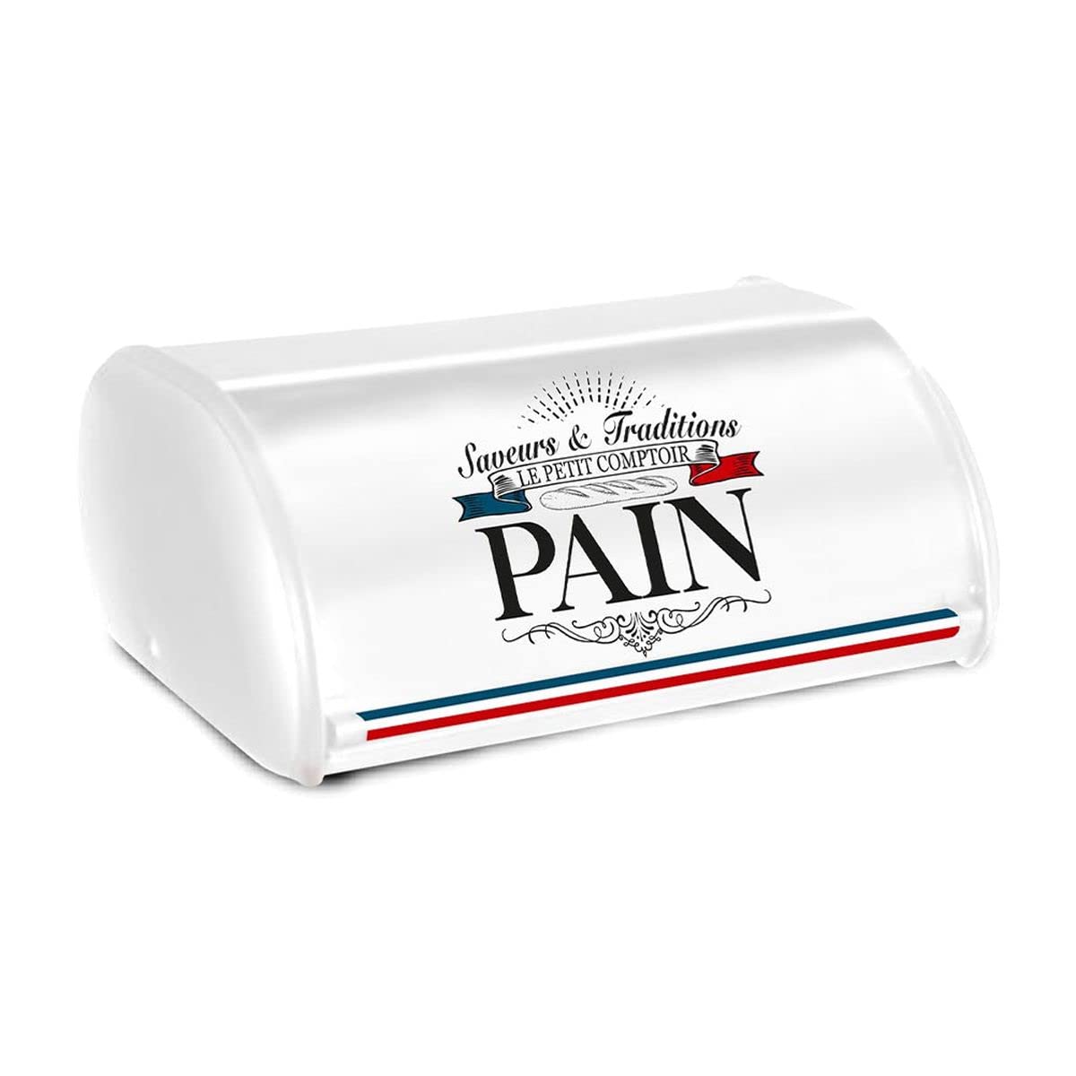 Boite blanche pour le pain style Frenchy design métal chic