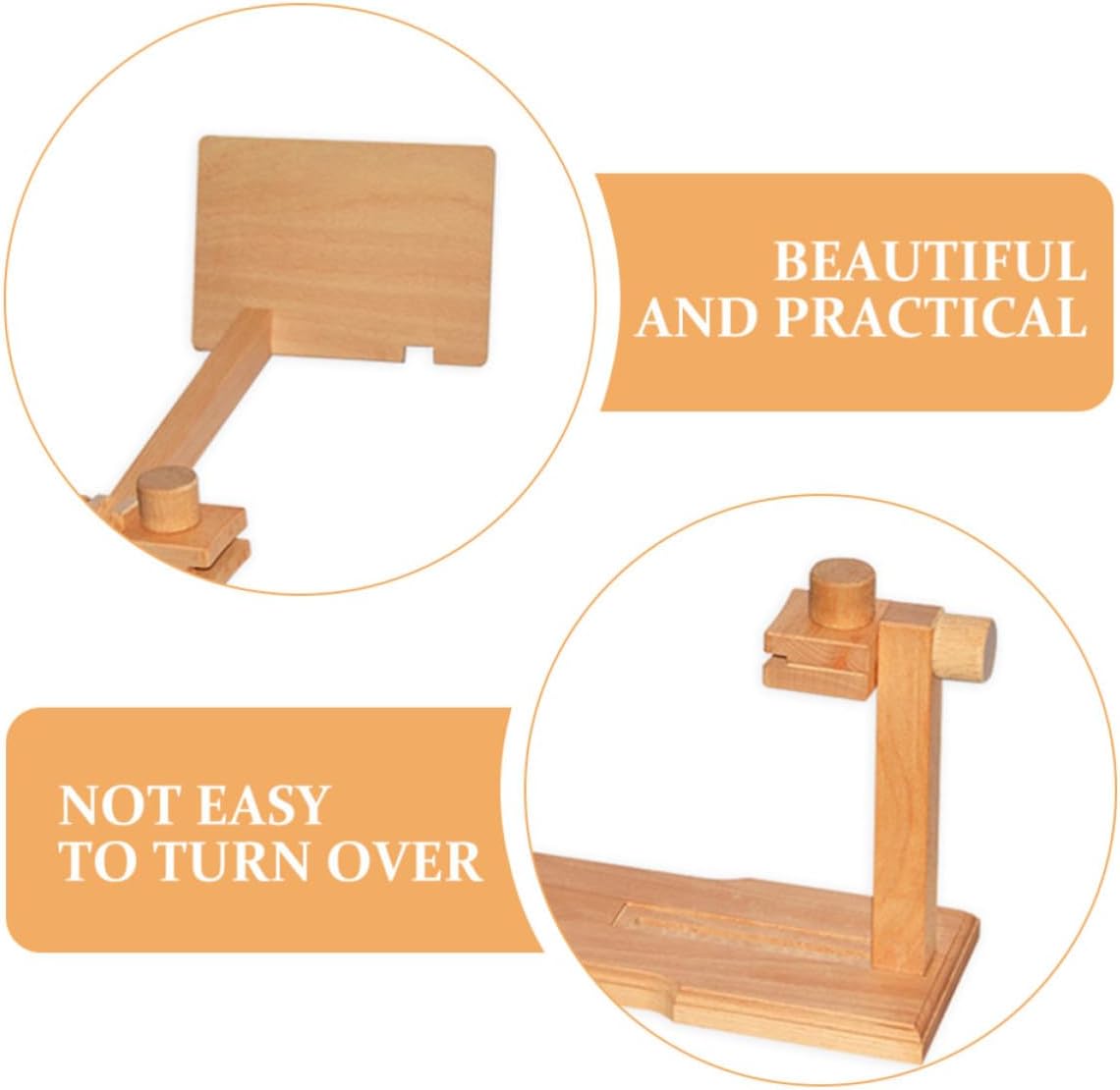 Adjustable Wooden Embroidery Hoop Frame Holder for DIY Craft Projects