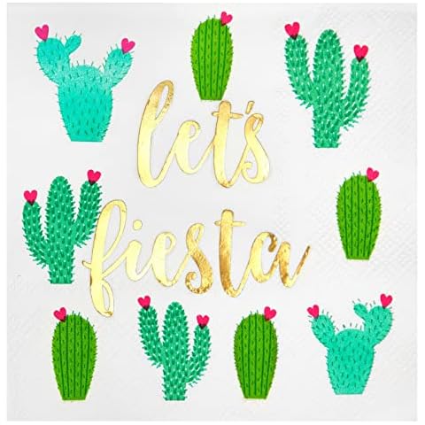 50 Pack Fiesta Cocktail Napkins for Parties Cover
