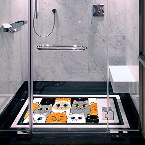 Tapis de baignoire antidérapant avec ventouses lavable en machine