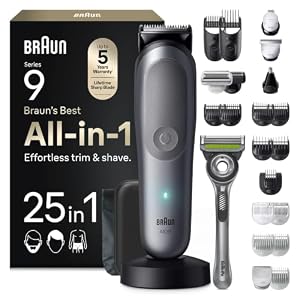 Braun Series 9 All-in-One Grooming Kit for Men, 25-Piece, Grey, AIO956