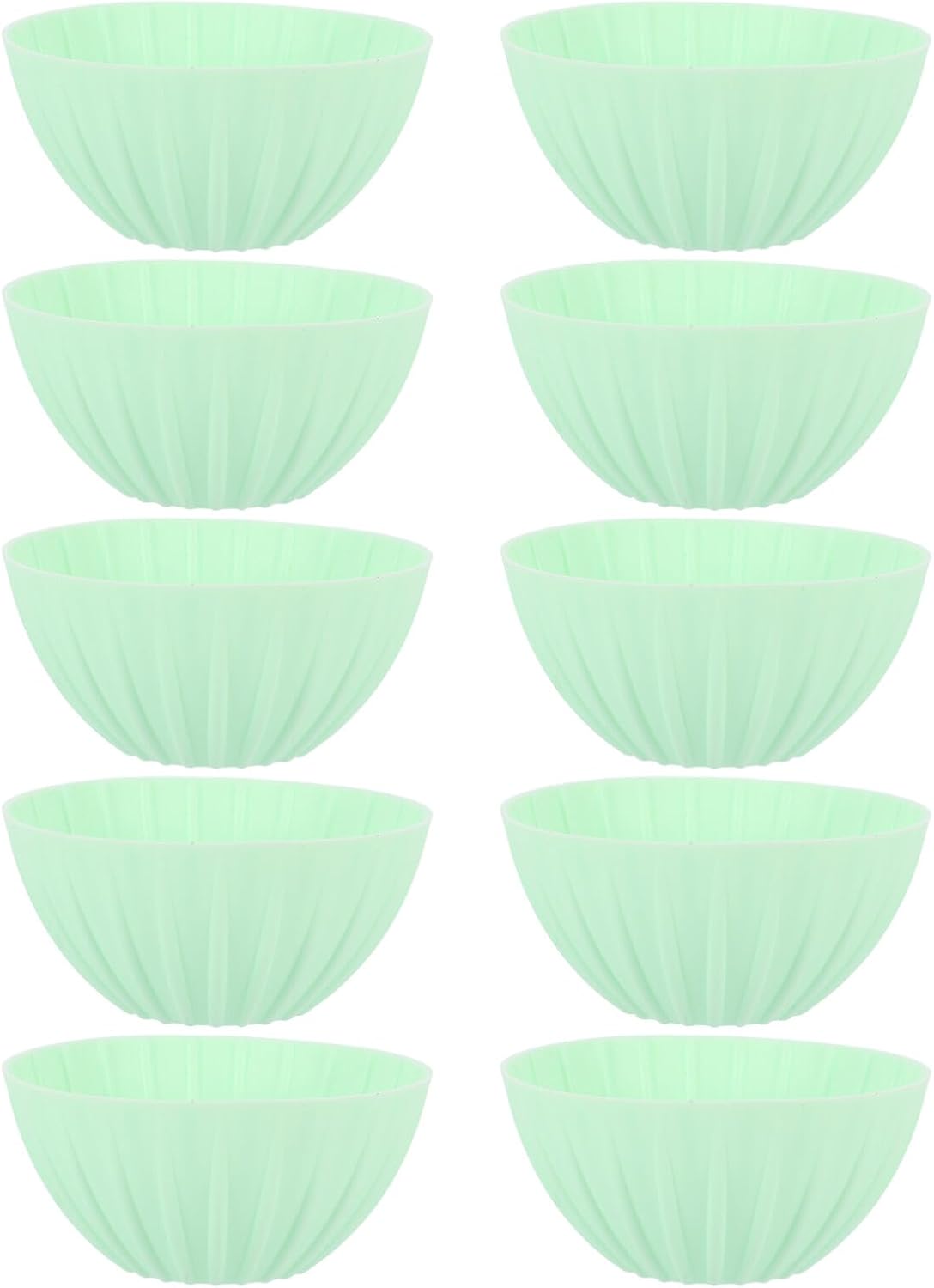 10pcs Silicone Sourdough Proofing Basket Set Green Bread Fermentation Bowls Bread Baking Supplies for Home Bakers and Sourdough Making